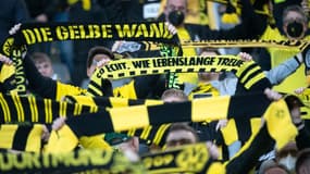 Les supporters de Dortmund le 13 mars 2022