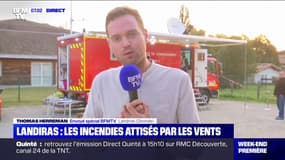 Incendie de Landiras: le vent attise les flammes, 1200 pompiers toujours mobilisés