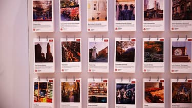 Un panneau publicitaire de Pinterest à New York.