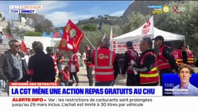 Nice: une action repas gratuits au CHU menée par la CGT