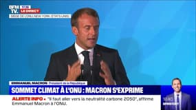 Sommet Climat à l'ONU: pour le Fond Vert, "la cible est d'atteindre 10 milliards de dollars" affirme Emmanuel Macron