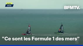 Transat Café L'Or: le départ des Ultim au large du Havre en intégralité  