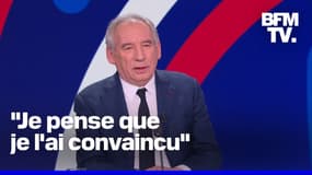 "Je pense que je l'ai convaincu": François Bayrou revient sur les circonstances de sa nomination à Matignon