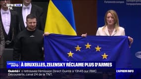 Invité surprise du Conseil Européen, le président ukrainien Volodymyr Zelensky réclame plus d'armes 