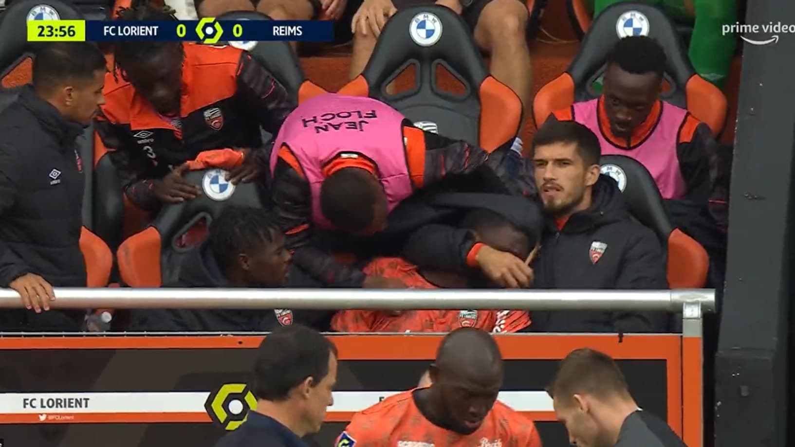 Lorient-Reims : Terem Moffi inconsolable après sa sortie sur blessure