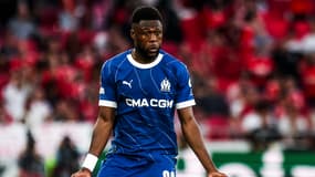 Le défenseur Chancel Mbemba avec l'OM en avril 2024