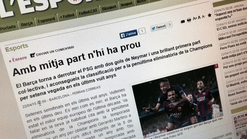« Un jeu d'enfants » titre ce mercredi le quotidien catalan L'Esportiu.