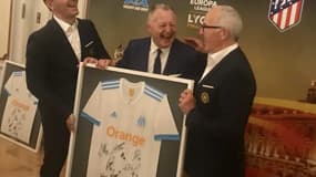 Jacques-Henri Eyraud, Jean-Michel Aulas et Frank McCourt