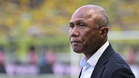 L'entraîneur du FC Nantes Antoine Kombouaré face à Montpellier le 17 mai 2025