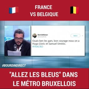 France-Belgique: "Allez les Bleus" dans le métro Bruxellois
