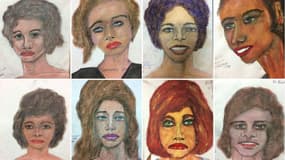 Le FBI a mis en ligne des portraits-robots des victimes identifiées de Samuel Little.