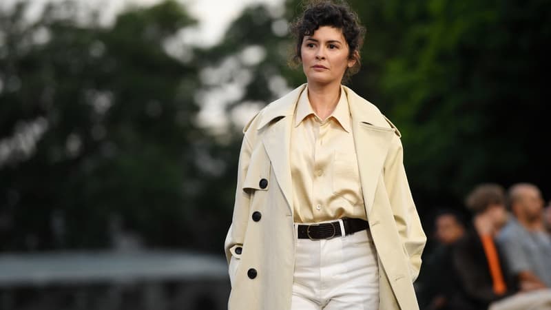 Audrey Tautou au défilé AMI, le 23 juin 2022 à Paris