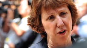 La chef de la diplomatie de l'UE, Catherine Ashton à la conférence de presse.