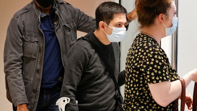 Simon Fieschi, lors du procès des attentats de janvier 2015, le 9 septembre 2020 à Paris.