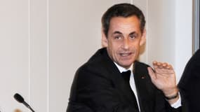 Nicolas Sarkozy au siège de l'UMP en décembre 2014.