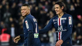 Kylian Mbappé et Edinson Cavani