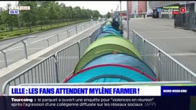Lille: les fans attendent déjà Mylène Farmer devant le stade Pierre-Mauroy