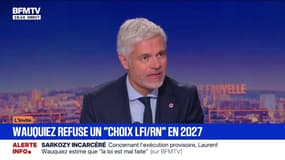 Laurent Wauquiez, président du groupe (Droite républicaine), déclare "que ce n'est pas parce que son parti n'a pas censuré le gouvernement qu'ils vont voter le budget [2026] tel qu'il est"