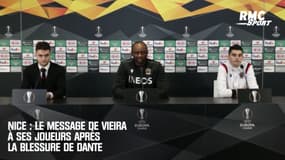 Nice : Le message de Vieira à ses joueurs après la blessure de Dante