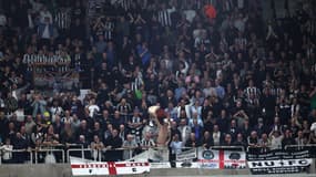 Les supporters de Newcastle lors du déplacement à l'Union Saint-Gilloise (0-4, Ligue des champions), le 1er octobre 2025