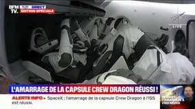 Amarrage réussi à l'ISS: les astronautes à bord de la capsule Crew Dragon peuvent enlever leurs équipements