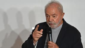 Le candidat de la gauche à la présidentielle au Brésil, Lula, le 17 octobre 2022.