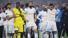 La déception des joueurs de l'OM après leur défaite en finale de Ligue Europa