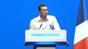 Jordan Bardella a délivré un discours à Bordeaux à l'occasion de la rentrée politique du RN, le dimanche 14 septembre 2025. 