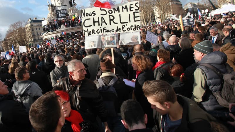 Place de la République ce dimanche à Paris.