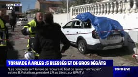 Après le passage d'une tornade à Arles, les habitants constatent les dégâts