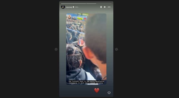 La story de Kim Kardashian montrant son appel à Neymar lors de PSG-Rennes (0-2)