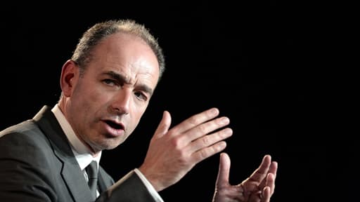 Jean-François Copé le 5 mars à Strasbourg, lors d'un meeting de soutien à Fabienne Keller, dans le cadre des municipales.