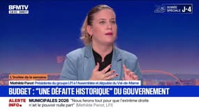 Budget rejeté: "C'est une défaite historique pour le gouvernement", déclare Mathilde Panot (LFI)