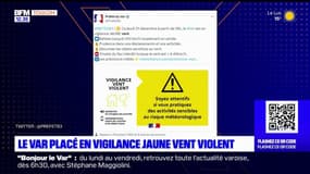 Le Var placé en vigilance jaune vent violent ce jeudi soir