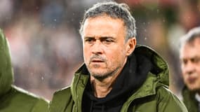 Luis Enrique avec le PSG le 1er mars 2024