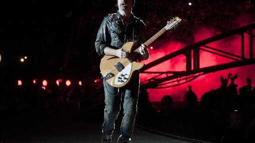 Le guitariste du groupe U2, surnommé The Edge ("le bord", en anglais), à Montréal le 8 juillet 2011