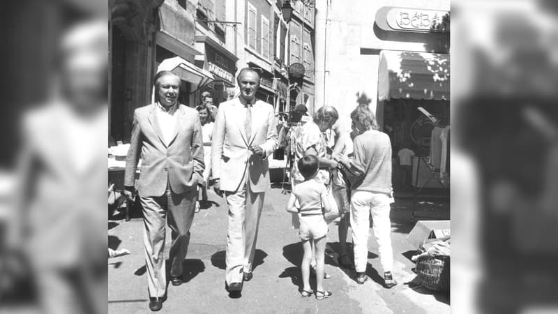 L'ancien maire de Manosque Jean Cabane, accompagné de Jean-Claude Gaudin.