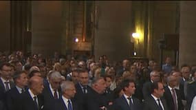 François Hollande et Manuel Valls étaient présents mercredi soir lors de la messe en hommage au prêtre égorgé.
