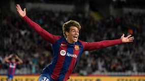 Marc Guiu buteur avec le Barça face à l'Athletic Bilbao, le 22 octobre 2023.