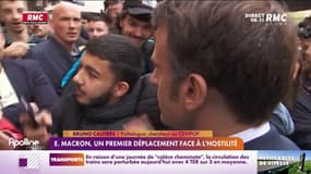 Emmanuel Macron, un premier déplacement face à l'hostilité 
