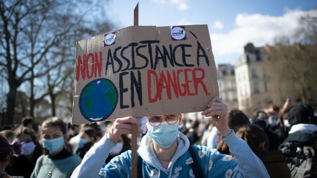 Manifestation pour le climat à Nantes, le 19 mars 2021 