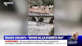 Orages dans le Gard: 11 routes fermées à la circulation, des habitants en cours d'évacuation