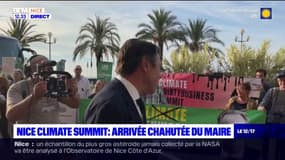 Nice Climate summit: arrivée chahutée du maire