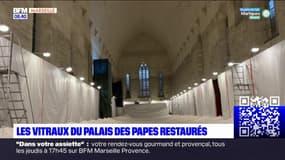 Avignon: des vitraux du Palais des Papes restaurés