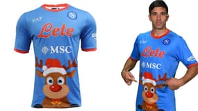  Naples dévoile un maillot de Noël avec un joli renne