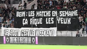 Une banderole déployée par les supporters du Red Star en Ligue 2, le 26 août 2024