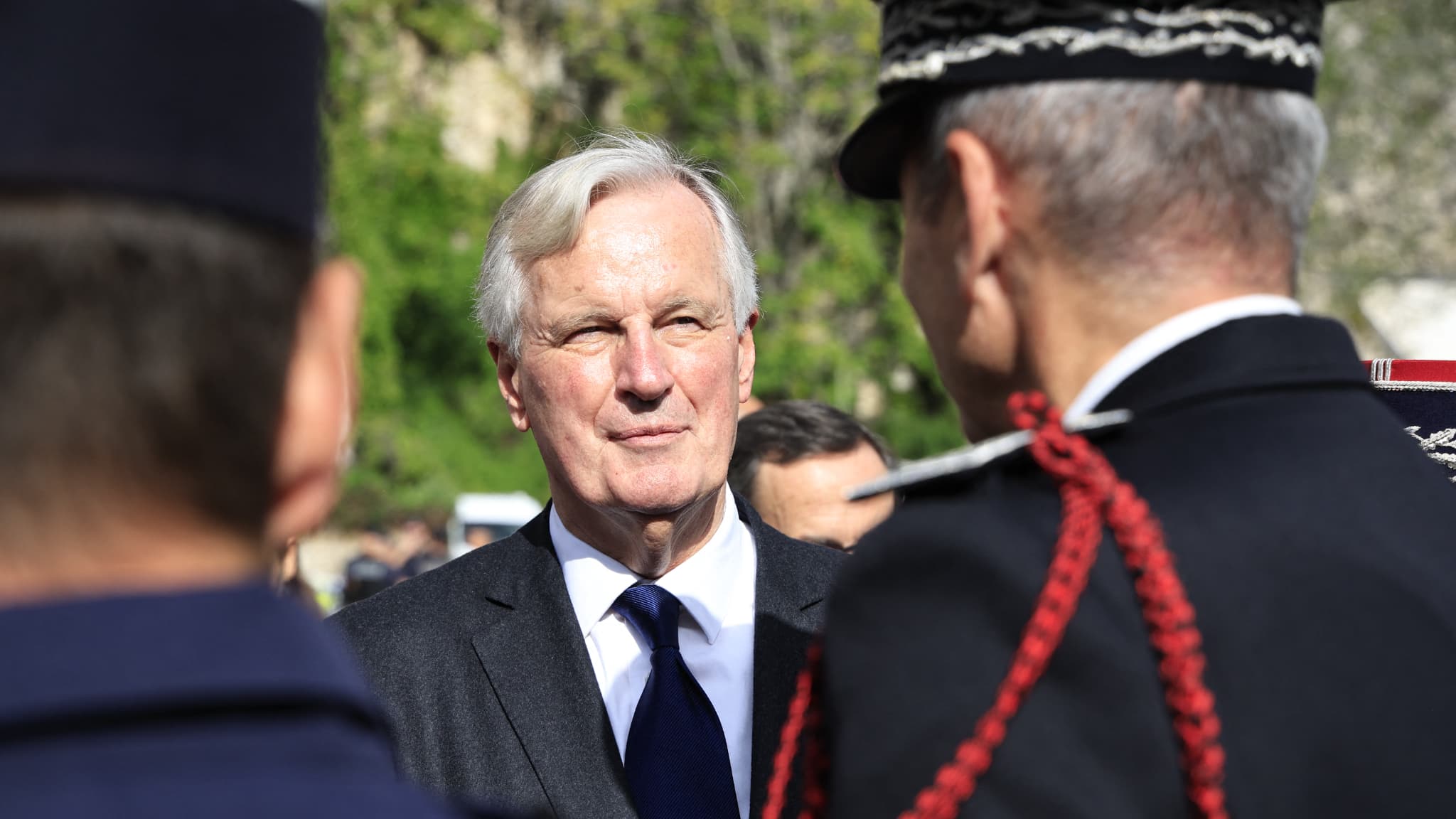 Michel Barnier à Menton le 18 octobre 2024 Michel Barnier à Menton le 18 octobre 2024