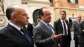 François Hollande face aux journalistes à Rome, le 17 août. 