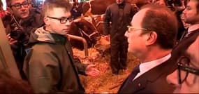 Hollande répond à un agriculteur: "On veut absolument que les prix remontent"