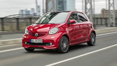 La marque de petites voitures citadines Smart.